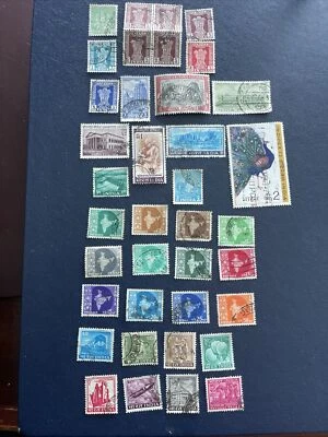 India 1949-1973 Lote de 34 estampillas usadas y 1 bloque de 4, en muy buen estado, ver fotos Foto 1 de 4