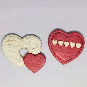 Burwood Plastic Heart Wall Hanging Decor-Nursery-Baby-Girls-Vintage-Made In USA - Picture 1 of 8