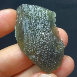 Natural Moldavite from Czech Republic 12.25g Green Tektite, Meteorite Impact - Picture 1 of 9