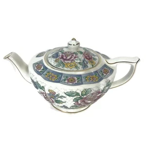 Vintage Sadler Teapot England Aladdin's Lamp Shaped Floral Rose Trellis 10" - Picture 1 of 6