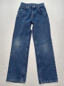 Wrangler Jeans Kids Youth 12 Slim Straight Leg Med Wash Adjustable Blue Denim - Picture 1 of 8