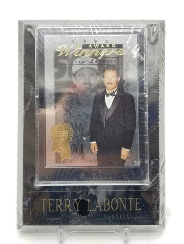 Terry Labonte NASCAR 1995 Upper Deck Award Winners Sports Card Wood Plaque NOS Cover