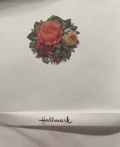 Hallmark Stationary 16 Decorated Sheets, Plain Sheets & Envelopes Flower Design - Picture 1 of 4