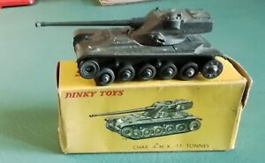 Char AMX Dinky Toys 13 Tonnes Militaire dans sa  boite 817 80 C sans chenille 