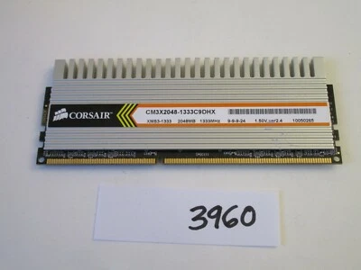 Corsair CM3X2048-1333C9DHX 2Gb PC3-10600 1333Mhz DDR3 Desktop Memory RAM (3960) - Image 1 of 2