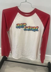 Rip Curl Limited Edition Adult Mens Long Sleeve T-Shirt Size M Has Holes, Stain - Picture 1 of 16