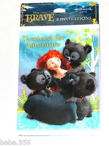 NEW DISNEY ~~BRAVE~~8- PAPER INVITATIONS W/ ENVELOPES , PARTY SUPPLIES - Picture 1 of 1