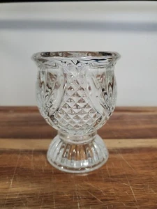 Crystal Lead-Cut Glass Candle Holder Holds A 2 Inch Wide Candle! - Picture 1 of 7