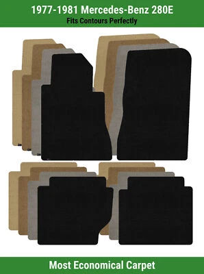 Alfombrillas Lloyd Velourtex fila delantera y trasera para Mercedes-Benz 280E 1977-1981  Foto 1 de 4