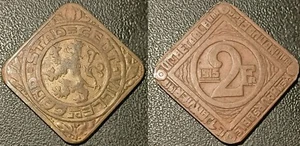 Belgique - Gand - occupation allemande - 2 francs 1915 ! KM#Tn4 - Foto 1 di 1
