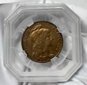1914 France 10 Centimes Third Republic - GENI MS RB - Choice Uncirculated!! - Picture 1 of 9