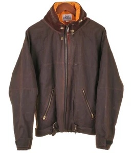 Abrigo Chaqueta con Capucha AJ Hackett Outback Birkmyre Piel al Aceite Algodón Encerado Cremallera Completa L - Imagen 1 de 11