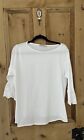 BRODERIE ANGLAIS TOP White Blouse Sleeves Plus Size 18 Sleeved Work COTTON