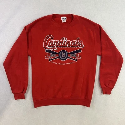 复古圣路易斯红雀队运动衫男式中号红色美国职棒大联盟棒球 CSA 2000s — 第 1/4 张图片