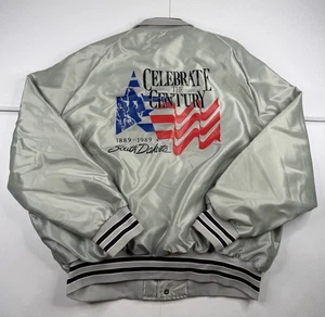 Vtg Aristo Jac Satin Bomber Jacket South Dakota Cennential 80s 1989 USA Mens 2XL - Picture 1 of 12