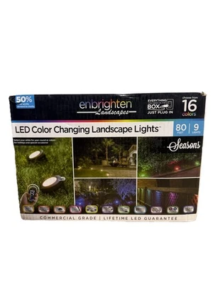 Enbrighten Seasons LED Color-Changing Landscape Lights - 9 Pucks, 80 ft - Image 1 of 4
