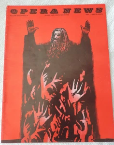 OPERA NEWS MAGAZINE VOLUME 30 #25 MOSES AND AARON IN BOSTON MAY 7 1966 - Picture 1 of 1