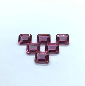 Coated Pink Topaz Octagon Cut Natural AAA Loose Gemstone For Making All Jewelry - Bild 1 von 10