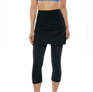 Coolibar kahula gonna nuoto capris nero donna xl upf 50+ atletico casual - Foto 1 di 5