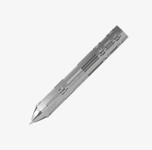 HANCEPT ZERO - Einzigartiges Design Faltkugelschreiber Kunstobjekt - Original Silber - Bild 1 von 17