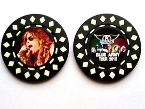 STEVEN TYLER AEROSMITH 2015 BLUE ARMY TOUR POKER CHIP B Perry - Picture 1 of 3