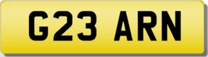ARN ARNOLD G23 Private CHERISHED Registration Number RARE 3X3 ARN Plate - Picture 1 of 1