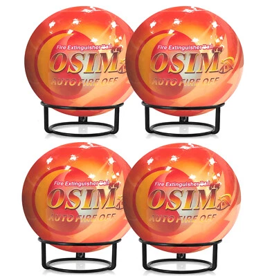 PACK de 4 extintores automáticos portátiles de bolas de fuego con soporte de montaje para el hogar Foto 1 de 4