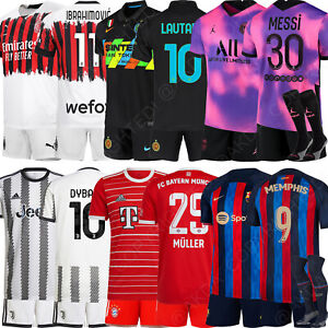 New 2022/23 Kids Adults Football Kits 21/22 Personalise Soccer Training Strips