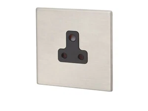 Hamilton Hartland CFX 74CUS5B Satin Steel Unswitched Socket 1 Gang 5a - Picture 1 of 1