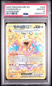 PSA 10 CHARIZARD EX 228/197 HYPER RARE OBSIDIAN FLAMES POKEMON 🔥 - Picture 1 of 2
