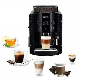 Krups Kaffeevollautomat Kaffeemaschine Arabica Picto, Aqua-Filter-System EA81R8