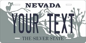 Matrícula personalizada personalizada para automóvil motocicleta Nevada Silver State - Imagen 1 de 2