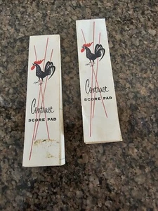 Vintage 1950’s Rooster Bridge Contract Score Pads Tricks Scoring Values (2 Pads) - Picture 1 of 6