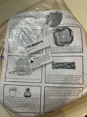 НОВЫЙ комплект корзины Bushel от V. I. Reed & Cane запечатанные круглые тростники - Изображение 1 из 4