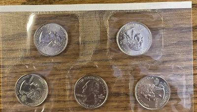 1999 P Statehood Washington Quarter Set - 5 Coins in Mint Cello - Free Shipping - Image 1 of 2