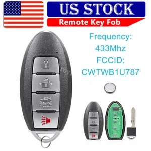 Replacement Smart Keyless Remote Key Fob for 2011 2012 Infiniti QX56 CWTWB1U787 - Picture 1 of 9