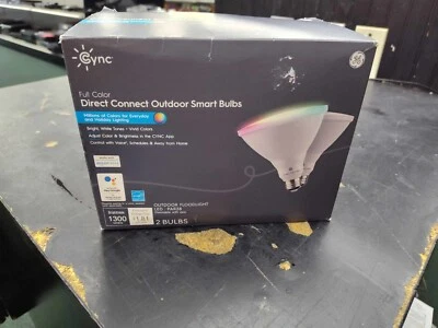 GE Smart LED Light Bulb, PAR38 Flood Light Outdoor, Led Color Changing (2 Pack) - Image 1 of 4