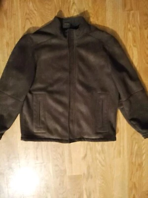 CLAIBORNE MEN'S SUEDE FINISH JACKET BROWN FLEECE-LINED SIZE XL - Image 1 of 4