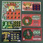 Ben Franklin  Instant SV Lottery  Tickets,  6  different 