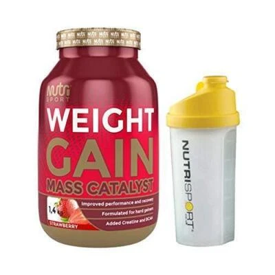 Nutrisport Weight Gain 1.4kg/5kg High Protein Bulk Muscle Mass Gainer+FreeShaker