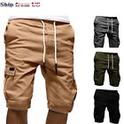 Mens Shorts Pants Cargo Casual Chino Fashion 6-Pockets Summer Beach Trousers US