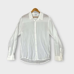 James Perse Standard Sz 3 Large Classic White Button Up Shirt Cotton Made in USA - Picture 1 of 12