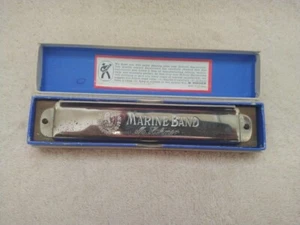 Vintage M. Hohner Marine Band No. 365 14 Hole Key of G Harmonica / Original Box - Picture 1 of 7