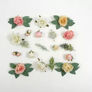 38P Mix Falso Fiore Verde Pianta Verde Borsa Presa Foglia Per Artigianato Fai Da Te Decorazione Festa Matrimonio - Foto 1 di 9