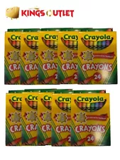 Lot of 10 Crayola 52-3024 Crayons - 24 Count Each