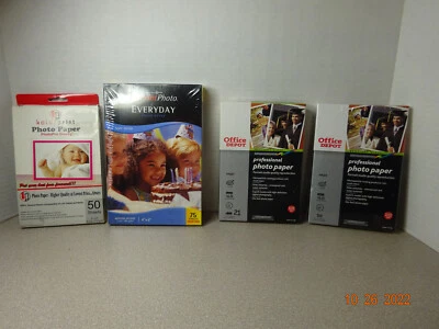 Lot of 196 Sheets, Photo Paper 4x6 Compatible w/ Ink Jet Printers, Office Depot - Image 1 of 3
