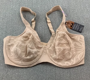 Bali Coolest Smoothing Bra Womens 42D Beige Full Coverage Comfort Straps Lace - Picture 1 of 12