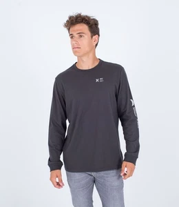 Hurley Tshirt UPF50 Langarm Herren Rundhals H20 Dri Grau HALBER PREIS - Bild 1 von 3