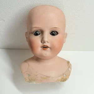 Armand Marseille 370 Biskuit Antik Schulter Kopf Puppe BLAUE AUGEN Teile Reparatur - Bild 1 von 15