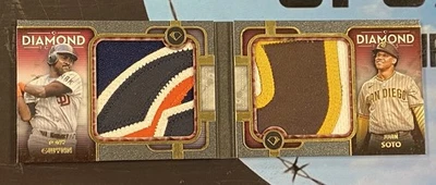 2023 Topps Diamond Icons Booklet Juan Soto Tony Gwynn Game Used Relic Patch /5 - Image 1 of 2